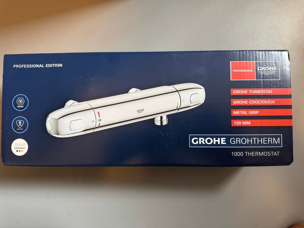 Grohe Grohtherm 1000 thermostaatkraan 12cm 34815003 Nieuw, Doe-het-zelf en Verbouw, Sanitair, Ophalen of Verzenden, Nieuw, Chroom