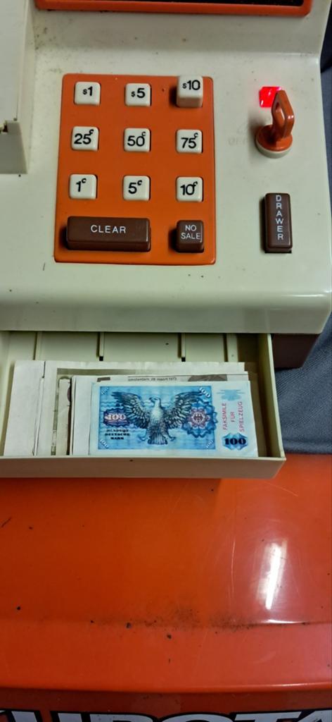 Vintage speelgoedkassa, Ophalen of Verzenden, Gebruikt