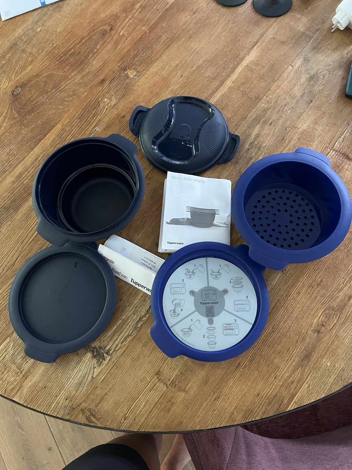 Tupperware MicroPro Grill voor de magnetron, Ophalen, Blauw, Overige typen, Nieuw