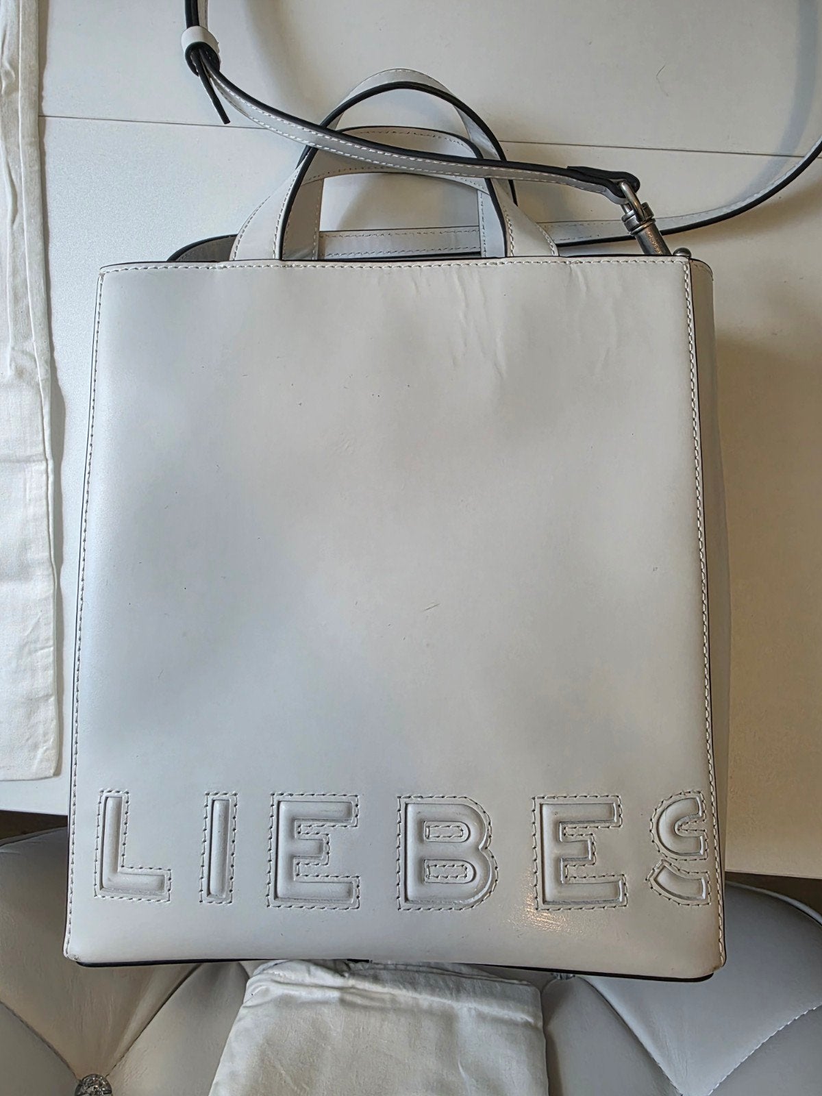 Liebeskind Berlin Paperbag Tote S - Wit Leer, Ophalen of Verzenden, Gebruikt, Wit, Handtas