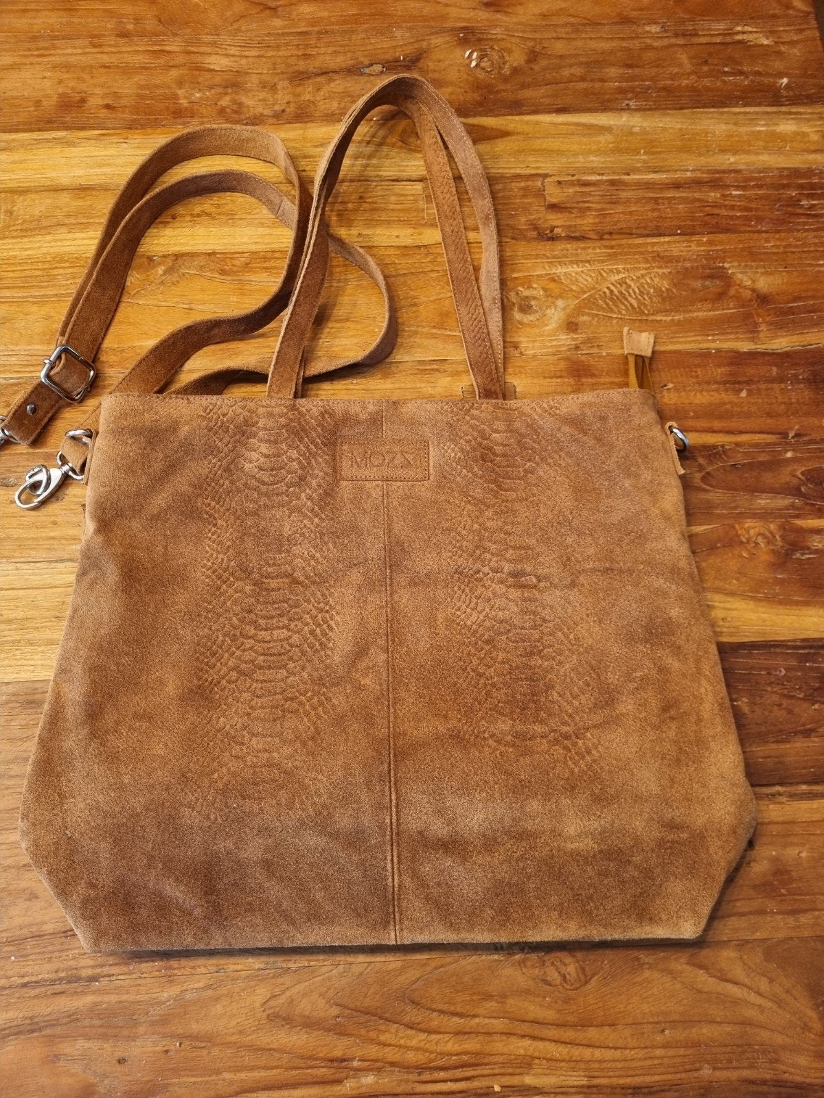 Mozz Bags Luiertas / Schoudertas - Cognac Slangenprint, Kinderen en Baby's, Luiertassen, Ophalen of Verzenden, Nieuw