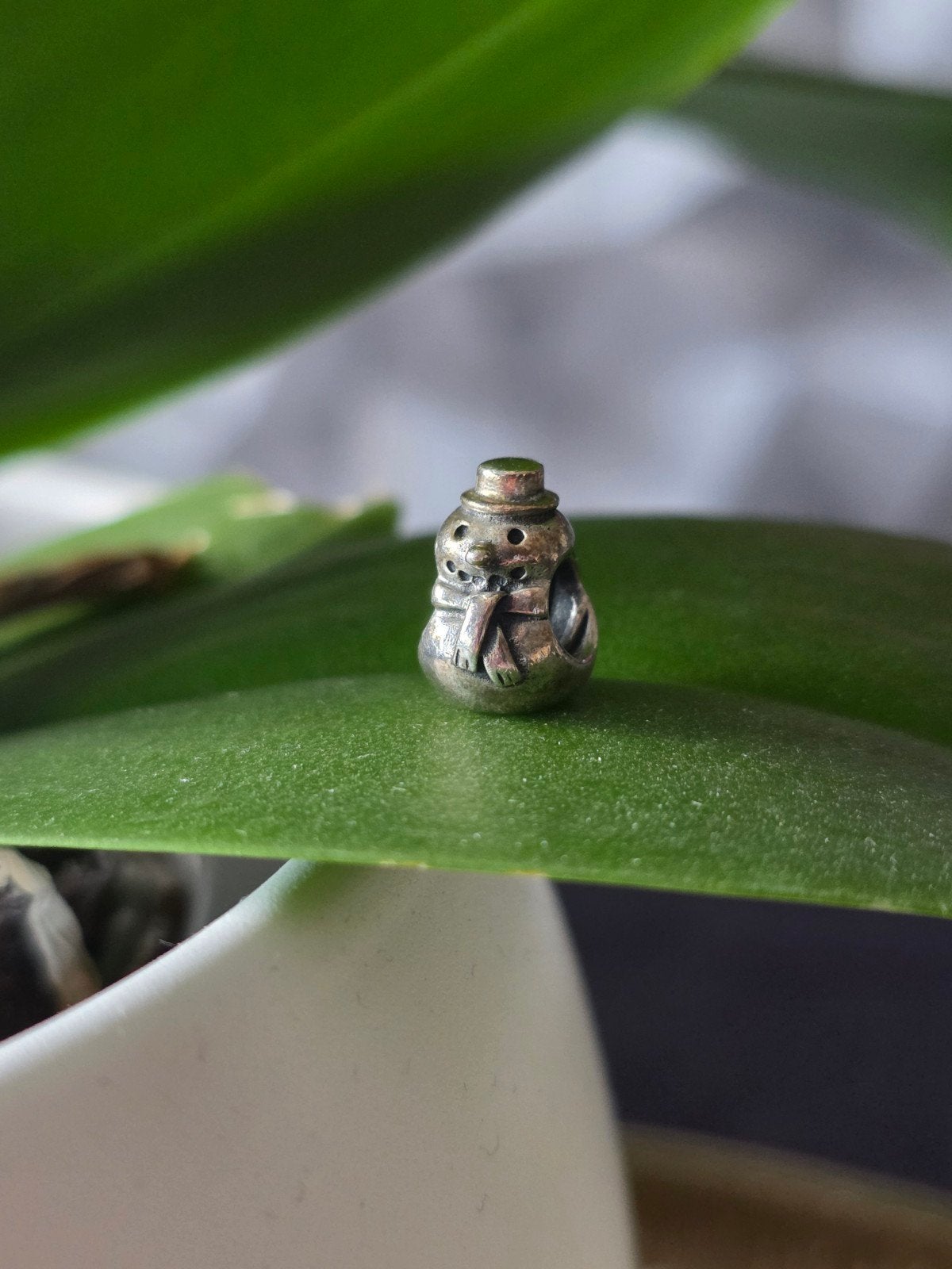 pandora sneeuwpopje, Sieraden, Tassen en Uiterlijk, Bedels, Pandora, Ophalen of Verzenden, Zo goed als nieuw, 1 bedel