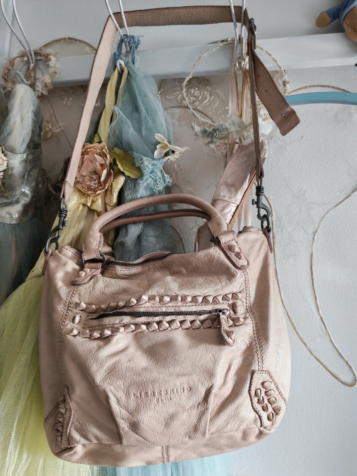 LIEBESKIND Vintage lederen Cross body) schoudertas, Ophalen of Verzenden, Zo goed als nieuw, Schoudertasje