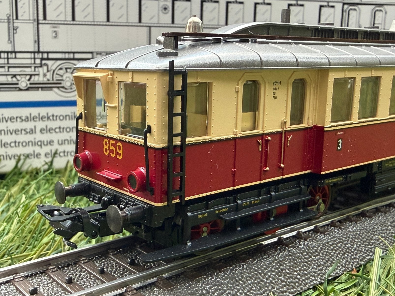 Märklin HO 34261 + 43352 VT859 DRG, Wisselstroom, Wagon, Ophalen of Verzenden, Zo goed als nieuw