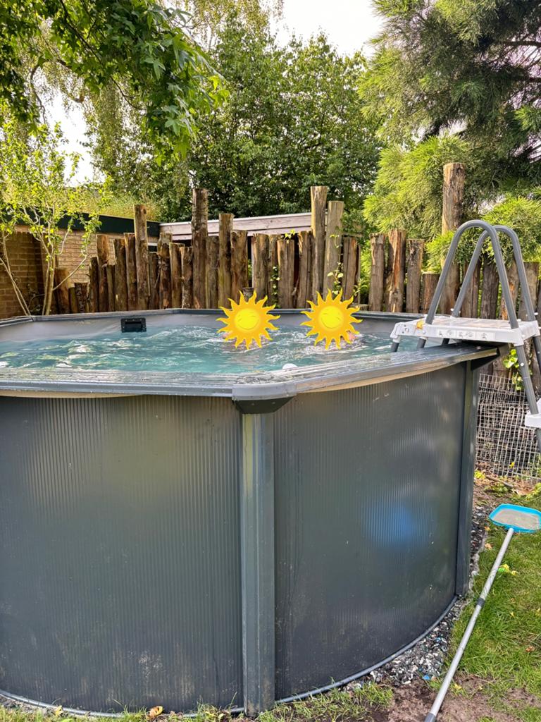 Zwembad staal 300 met zandfilter,zoutwatersysteem, zodiac T3, Gebruikt, Rond, 300 cm of meer, Opzetzwembad