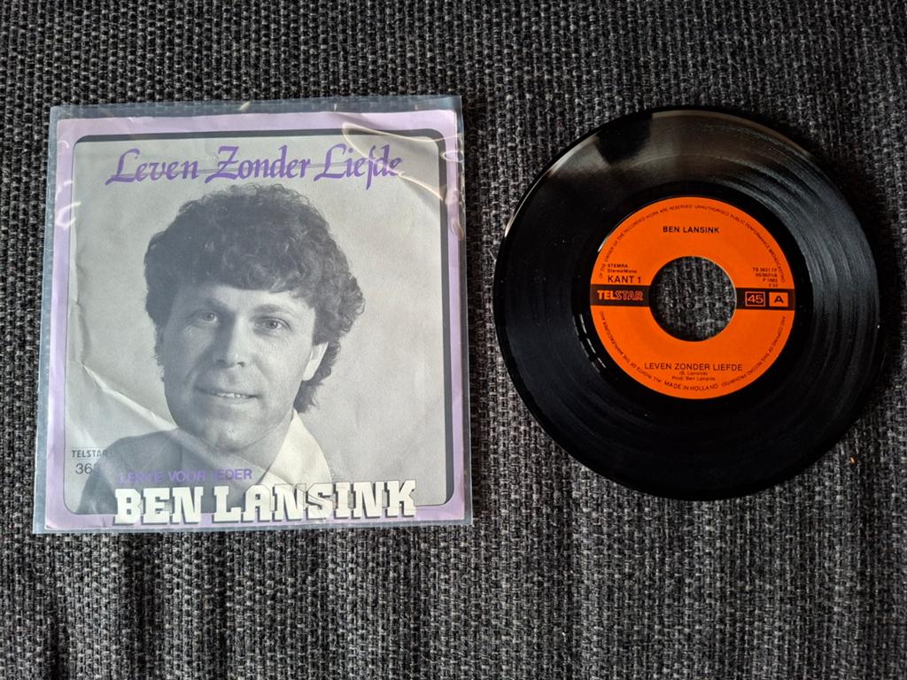 fijne schijf ben lansink - leven zonder liefde, Ophalen of Verzenden, Zo goed als nieuw, Overige formaten, Levenslied of Smartlap