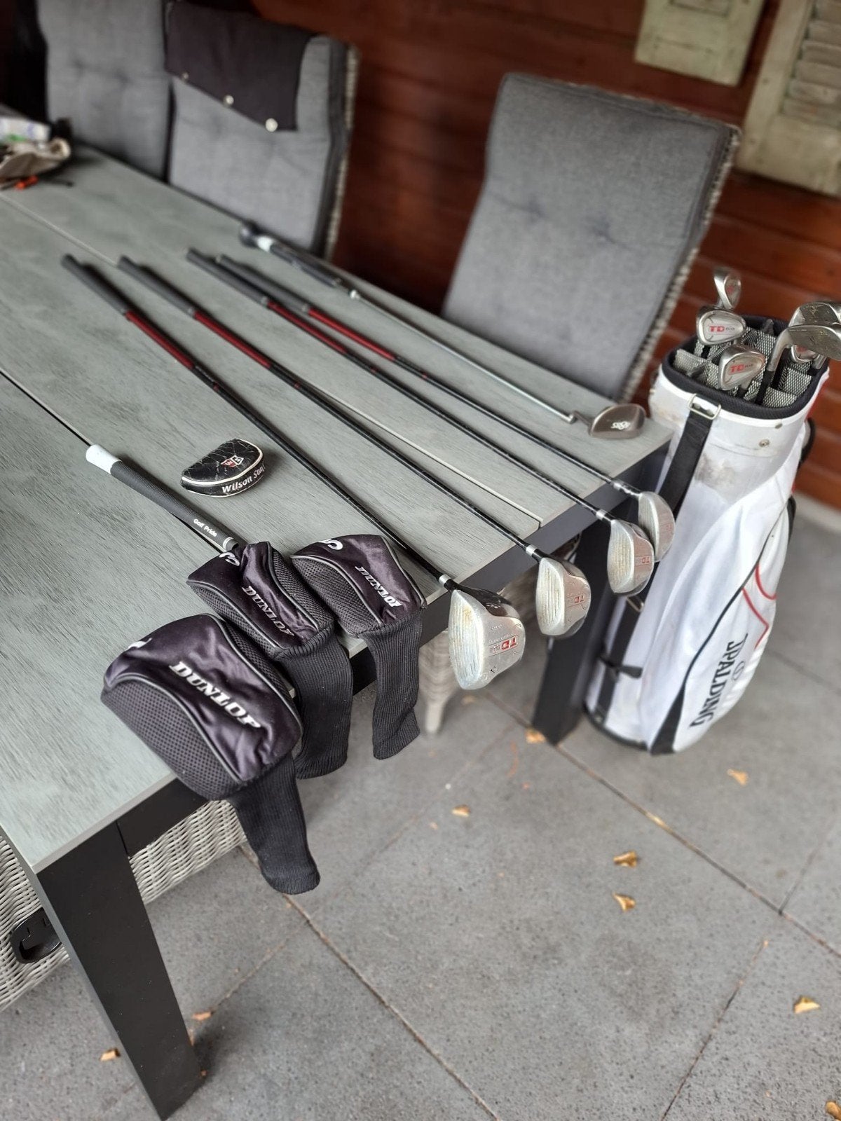 Complete golfset met tas en trolley - Dunlop/Spalding, Sport en Fitness, Golf, Ophalen of Verzenden, Gebruikt, Set, Overige merken
