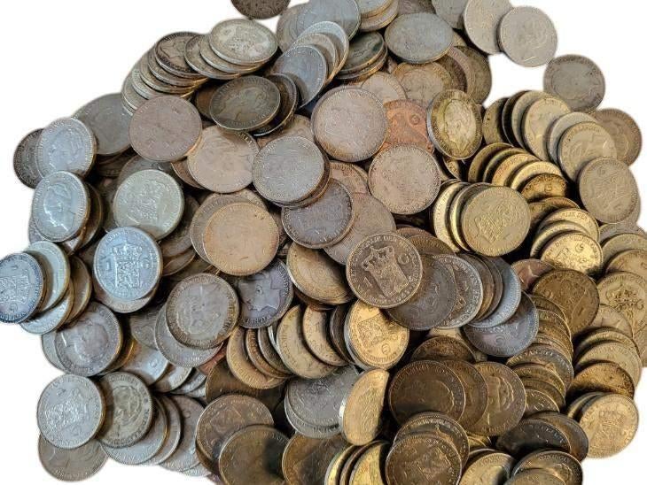 Nederland ruime halve kilo zilveren Wilhelmina Guldens, Ophalen of Verzenden, Zilver