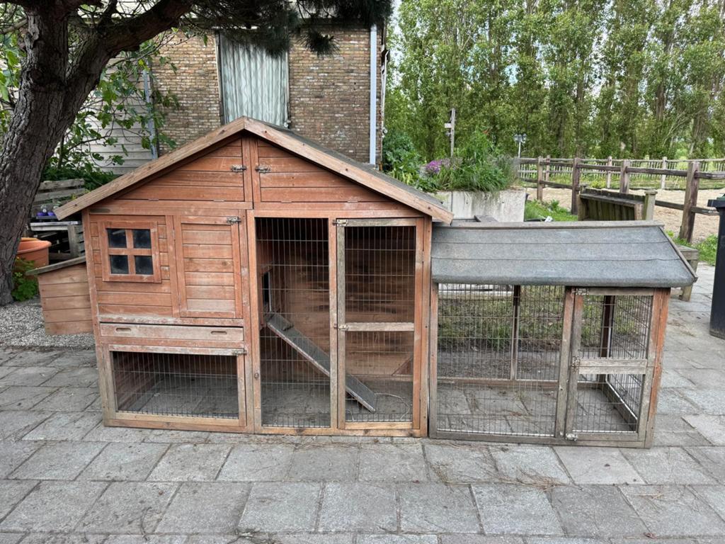 Kippenhok met nachthok en ren, Dieren en Toebehoren, Pluimvee | Toebehoren, Ophalen, Gebruikt, Kippenhok of Kippenren