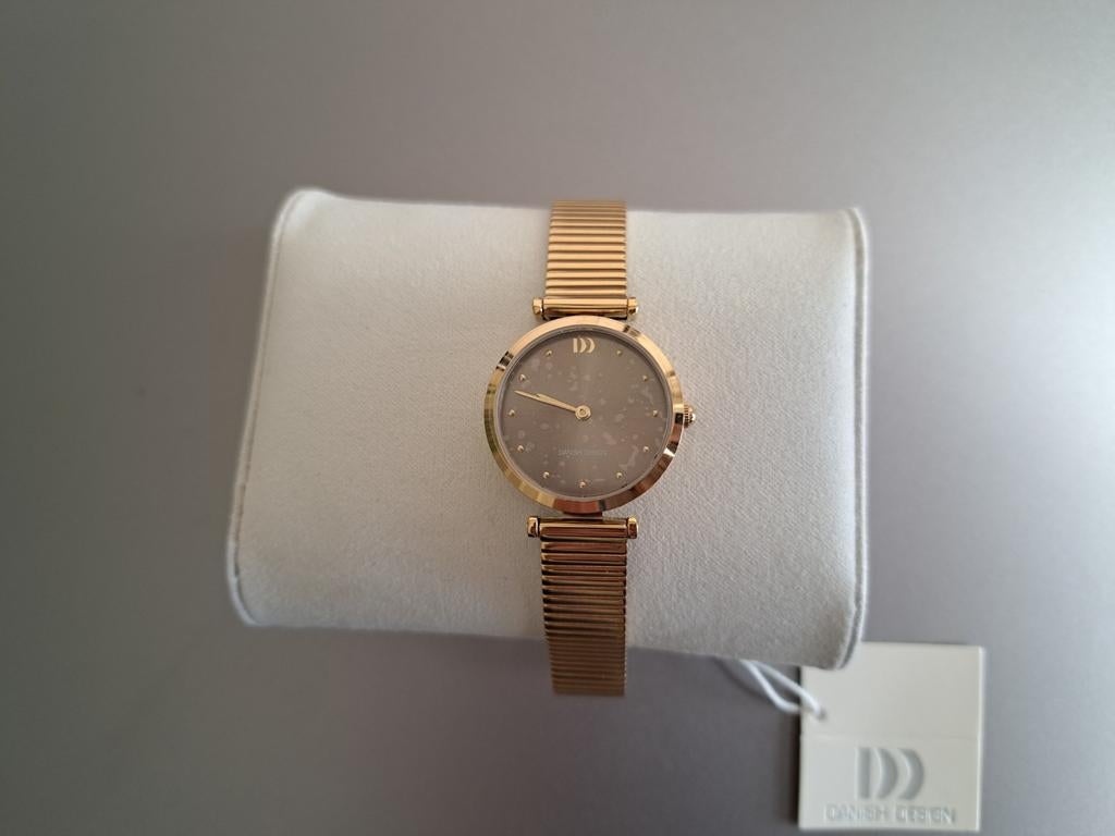 Horloge dames goud kleurig Danish design, Overige merken, Staal, Nieuw, Ophalen of Verzenden
