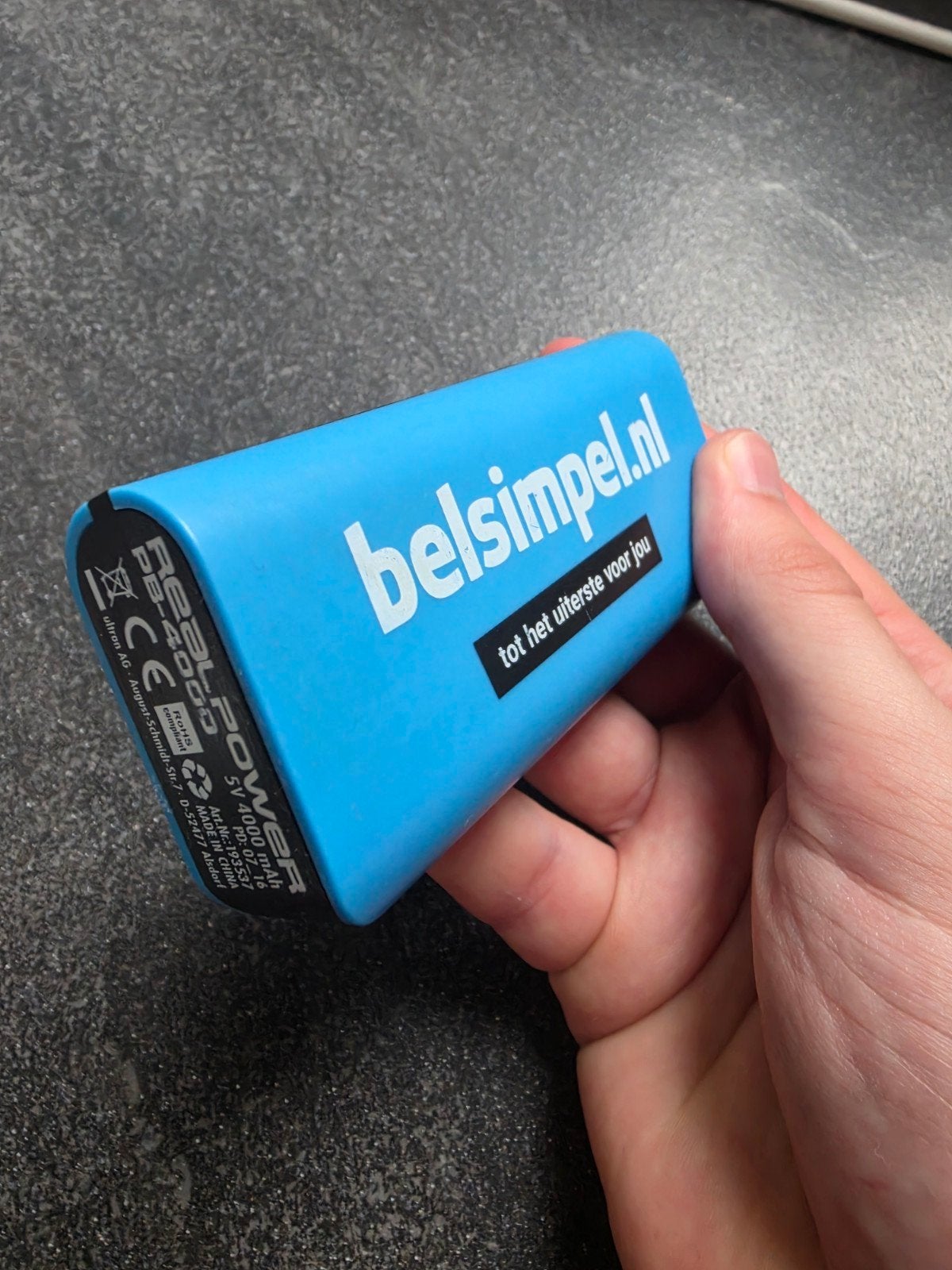 Powerbank 4000 mAh, Ophalen, Gebruikt, Real Power