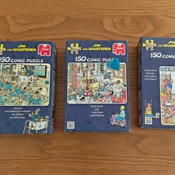 Jan van Haasteren 150 stukjes comic puzzel set, Ophalen of Verzenden, Minder dan 500 stukjes, Gebruikt, Legpuzzel