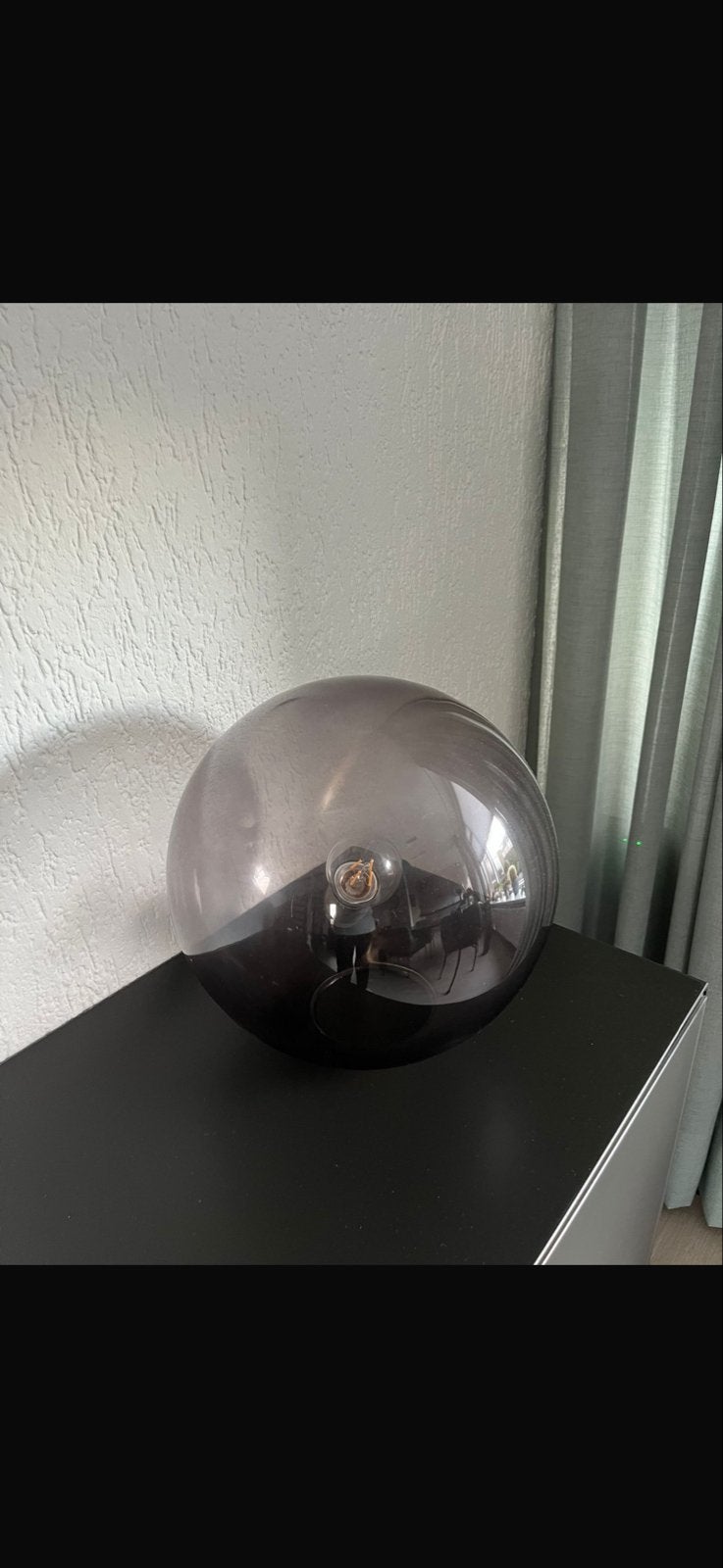 Grote decoratieve lamp met spiegelende bol, Gloeilamp, E27 (groot), Zo goed als nieuw, Overige merken