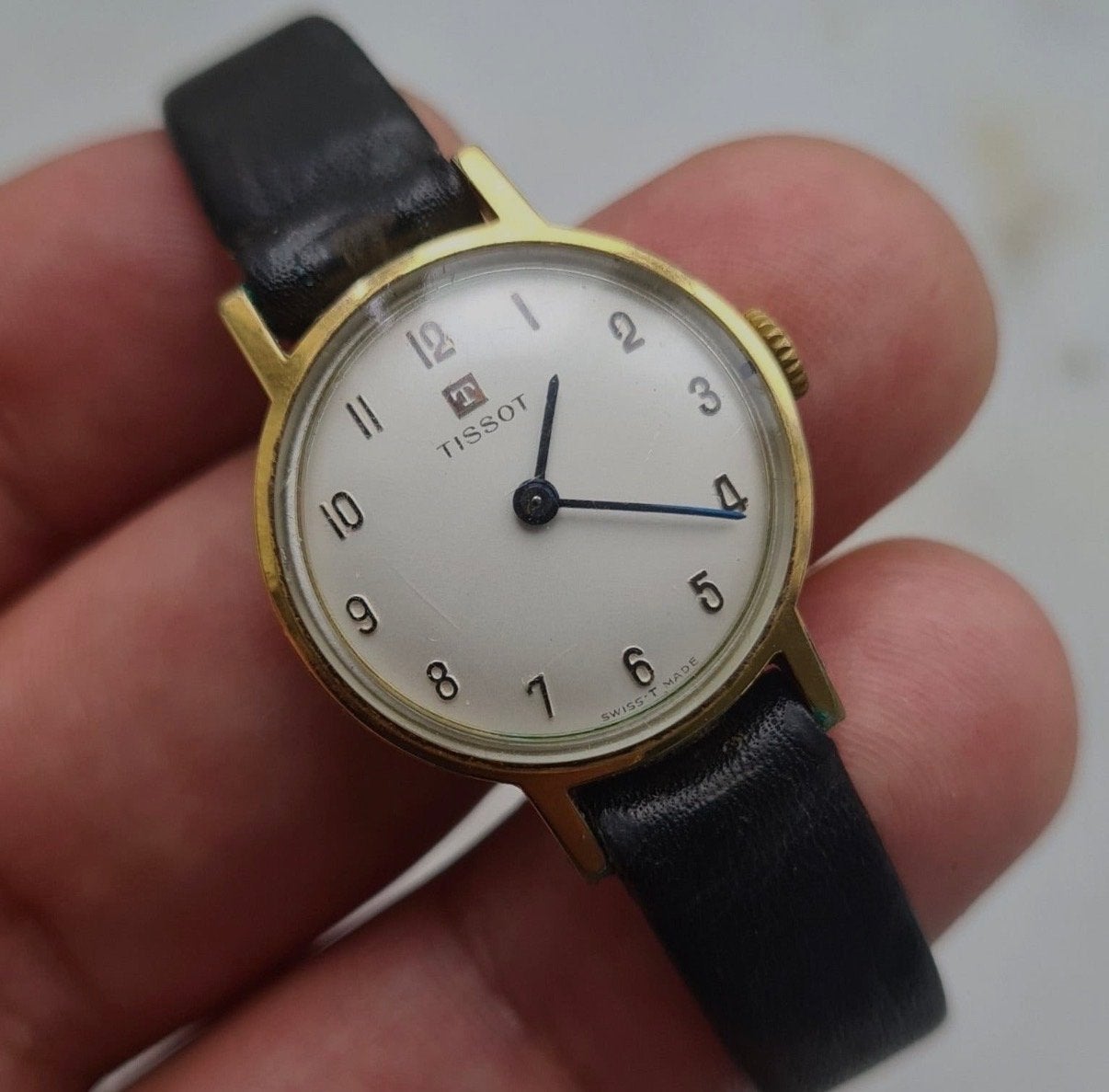 Vintage Tissot Dameshorloge - Verguld, Mechanisch, Overige merken, Overige materialen, Polshorloge, Ophalen of Verzenden