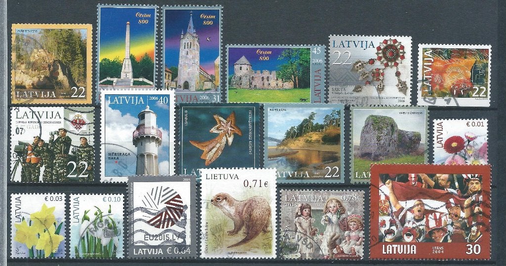 C709 - Baltische staten – kaveltje Letland (gestempeld), Ophalen of Verzenden, Overige landen, Gestempeld