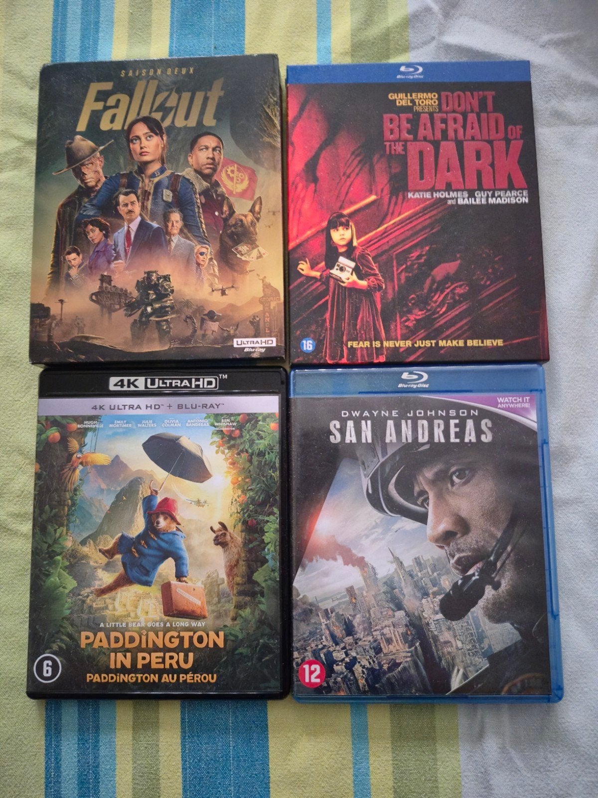 Stapel van 4 Blu-rays, Boxset, Engels, Nederlands, Film