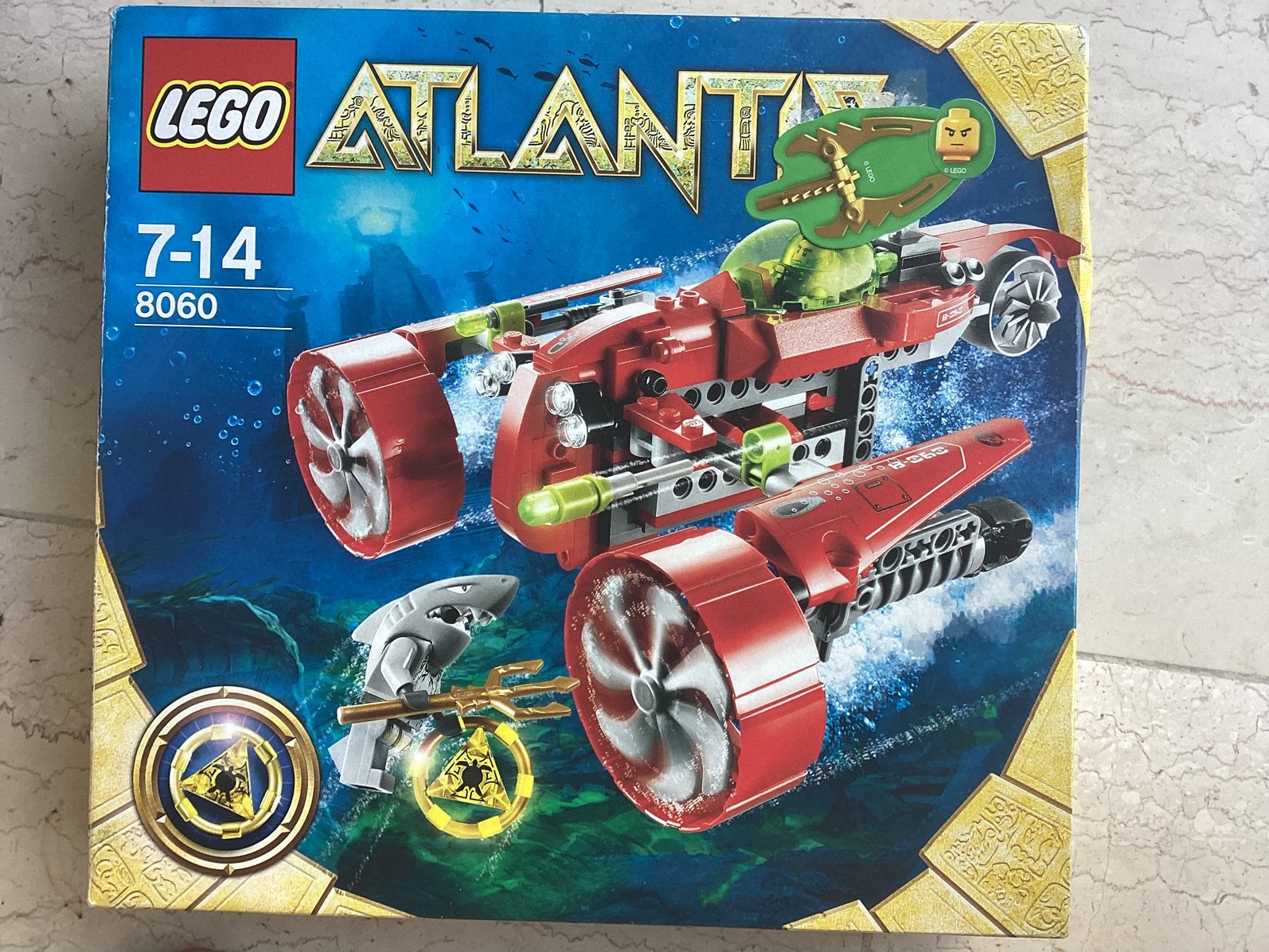 Lego 8060 Atlantis duiker + haai, Ophalen of Verzenden, Zo goed als nieuw