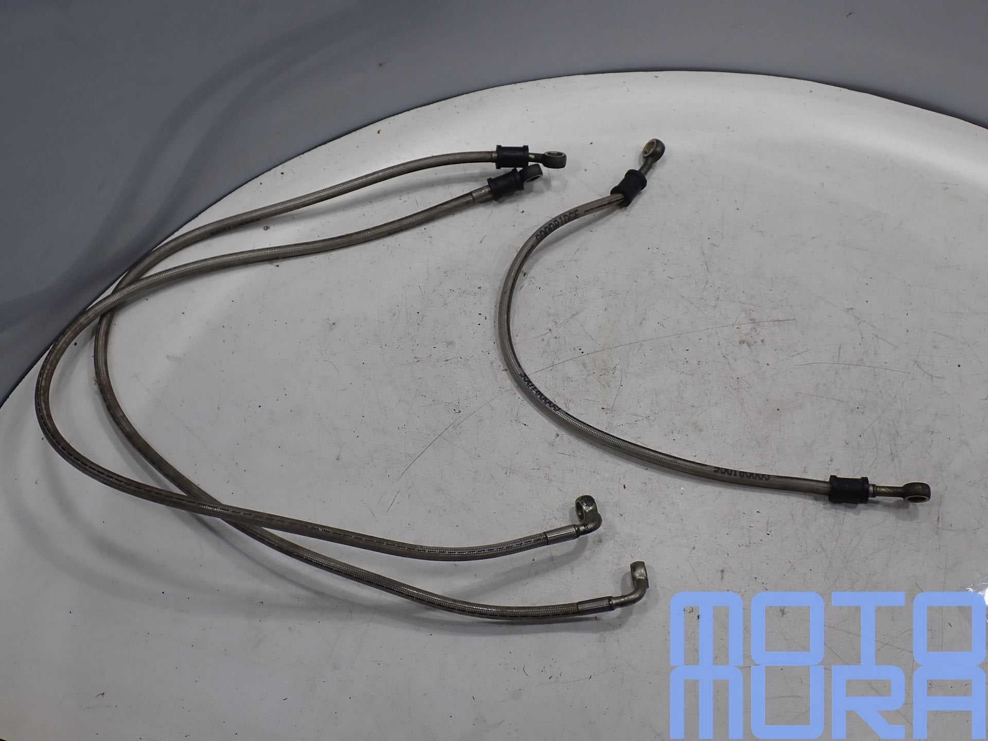 Yamaha R6 2005 stalen remleidingen set remslang remleiding Y, Gebruikt, -, -, Ophalen of Verzenden