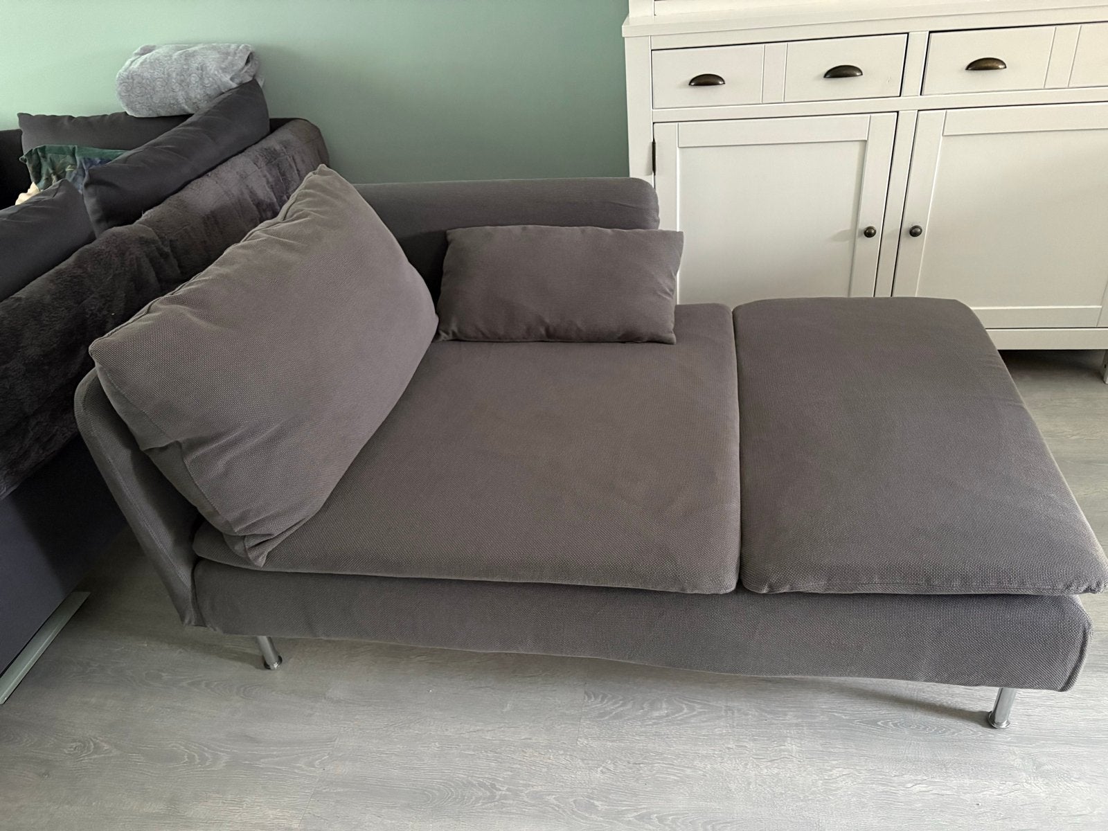 IKEA Soderhamn Chaise longue - Grijs, Ophalen, Eenpersoons, Zo goed als nieuw, Minder dan 150 cm
