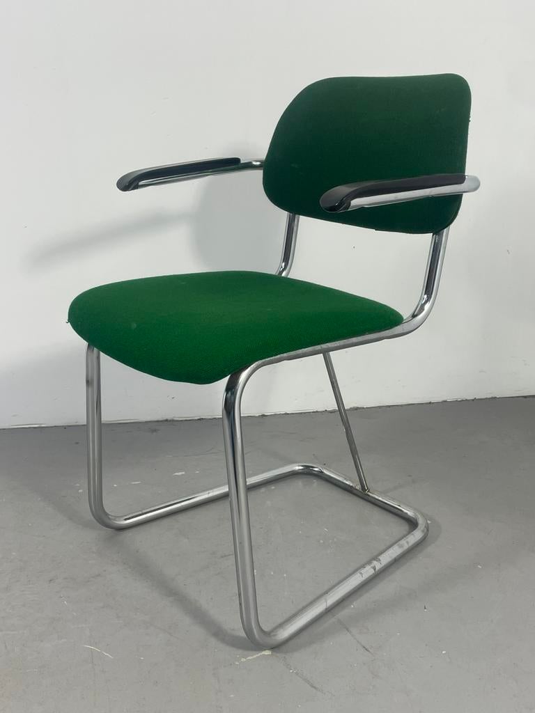 35x Vintage Buisframe Stoelen met armleuningen, Ophalen, Gebruikt, X, Stof