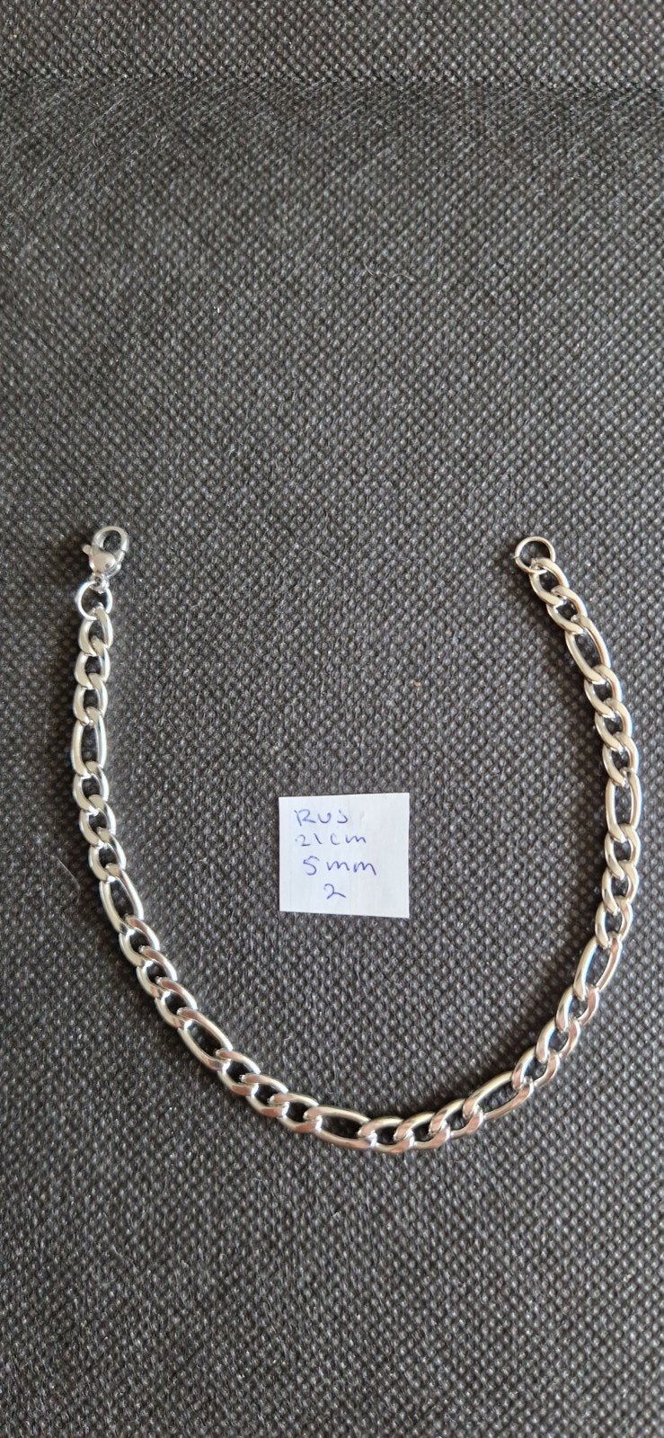 Stoere Figaro Armband - 21 cm, 5 mm, Ophalen of Verzenden, Nieuw, Zilver