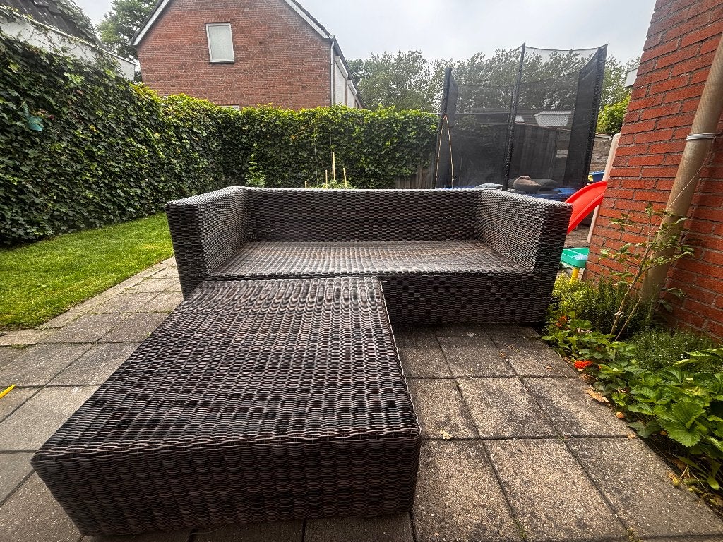 Bellagio Wicker Loungeset 2-delig ZONDER KUSSENS, Ophalen, 4 zitplaatsen, Gebruikt, Bank