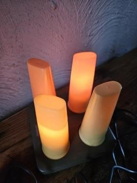 Candela LED Kaarsen Set met Oplaadstation, Kunststof, Gebruikt, Minder dan 50 watt, Accu