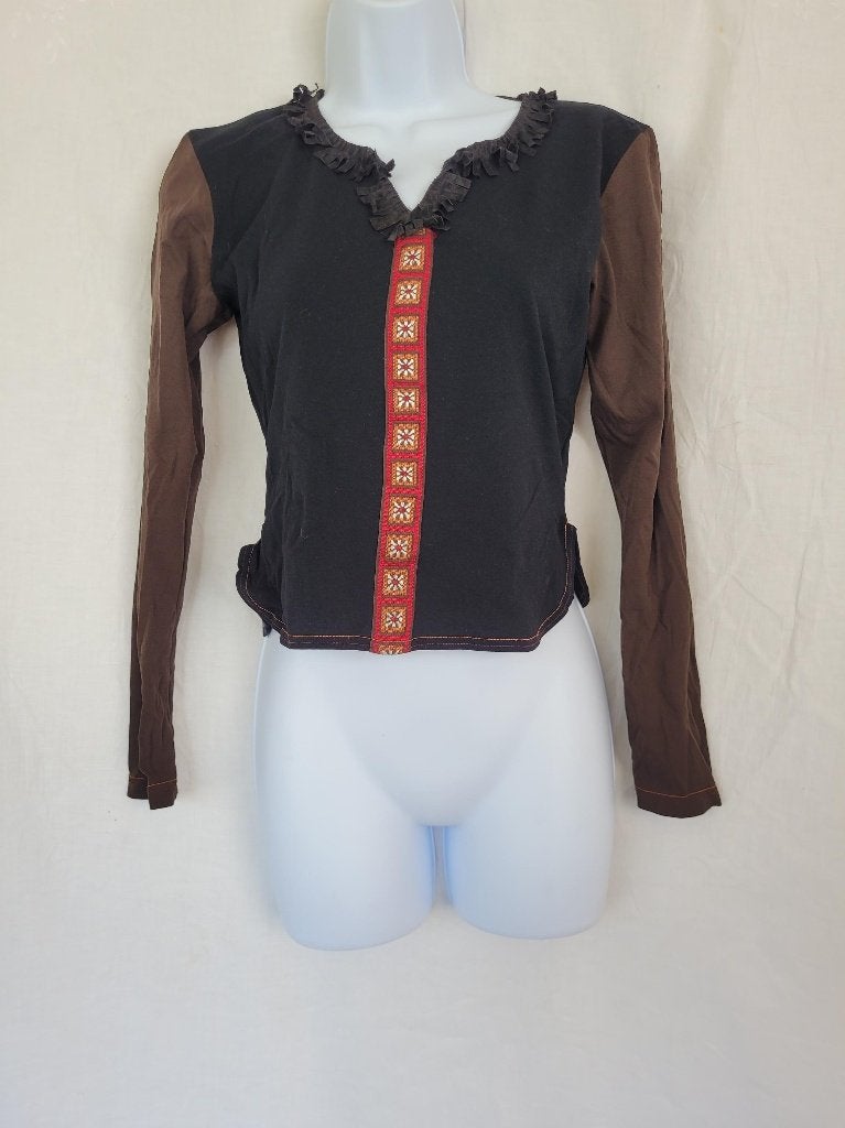 Grappig indianenshirt mt S - Carnaval, Carnaval, ., Ophalen of Verzenden, Zo goed als nieuw