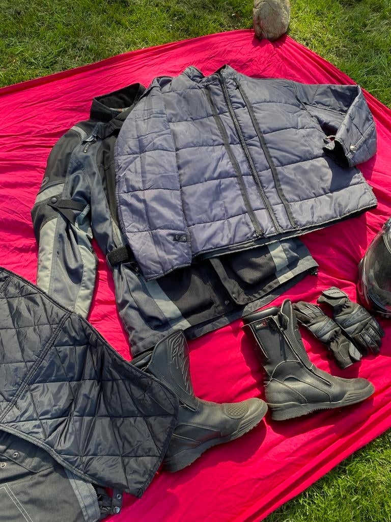 Motorpak: Broek XL, Jas L - Comfortabel en Beschermend, Ophalen of Verzenden, Tweedehands, Heren, Broek | textiel