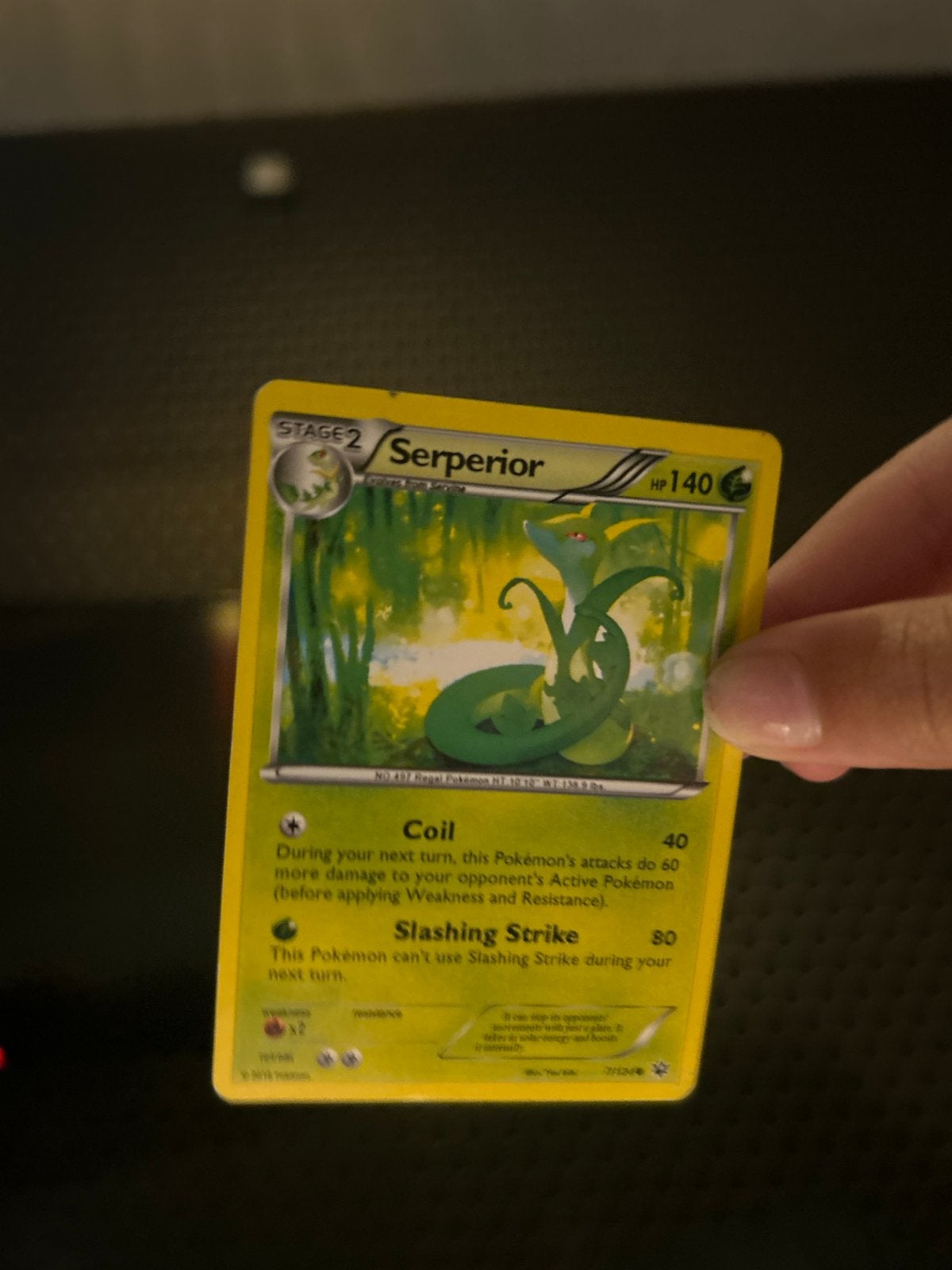Serperior Pokémon kaart - Minimale beschadigingen, Ophalen of Verzenden, Gebruikt, Losse kaart