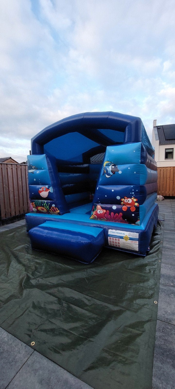 Te koop springkussen Oceaan 4x3 meter, Ophalen, Gebruikt, Overige