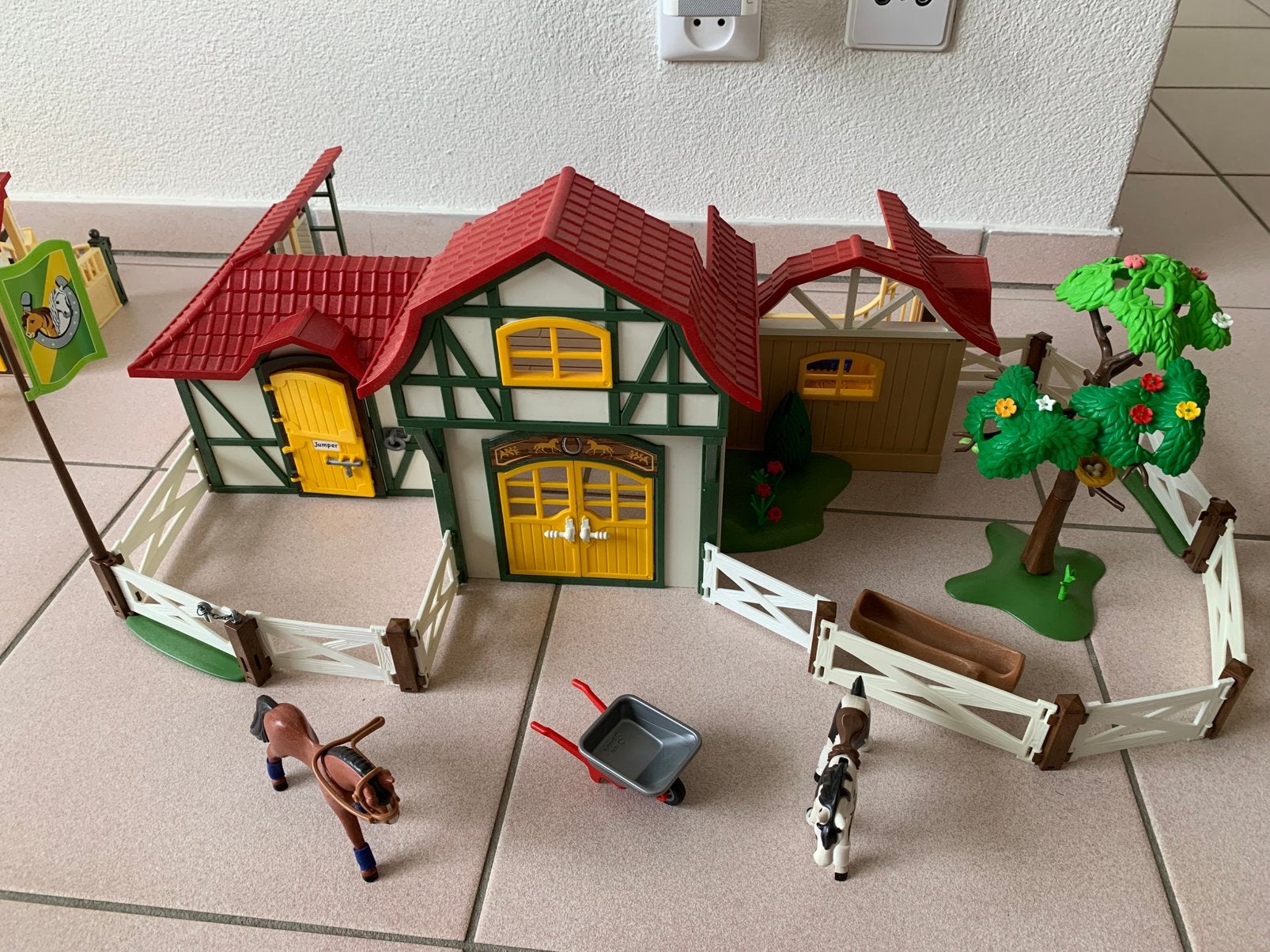 Playmobil paardenmanege en veel extra’s, Ophalen, Gebruikt, Complete set