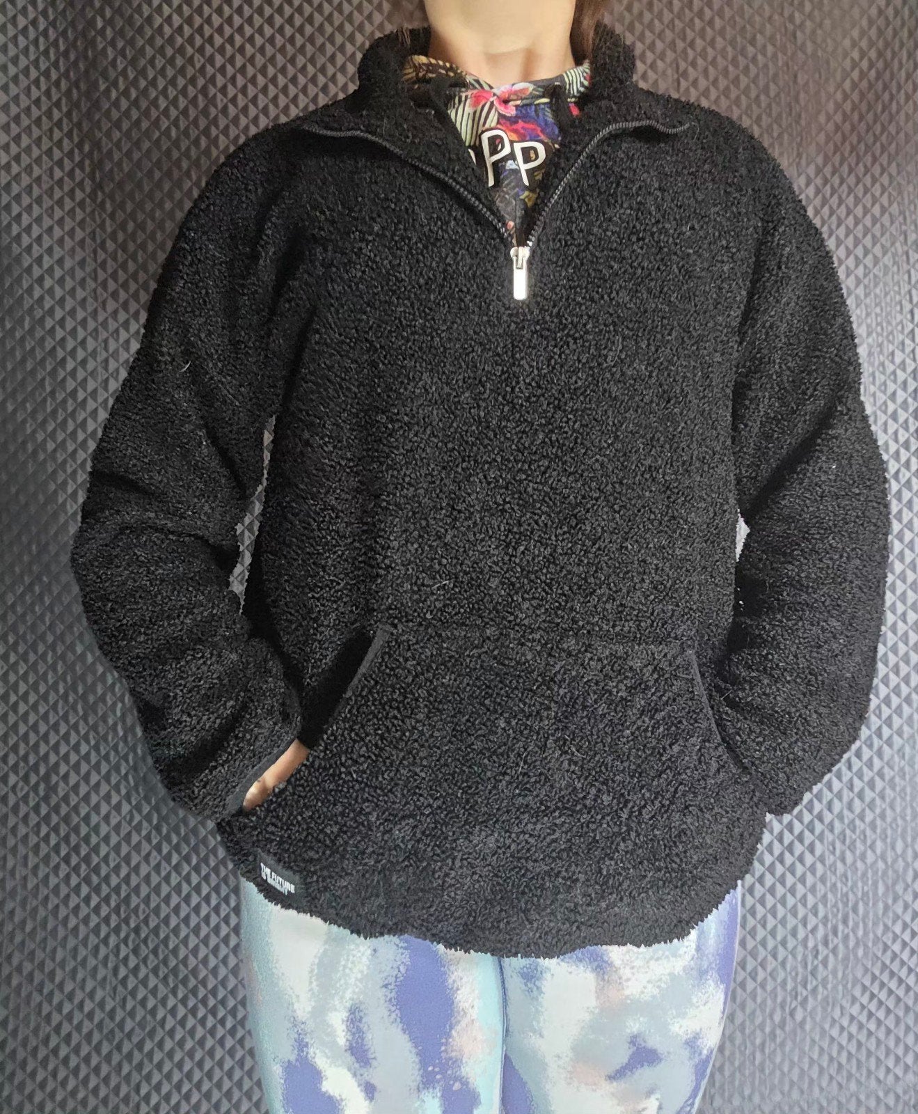 FB Sister Zwarte Teddy Trui met Rits - Maat XXS, Kleding | Dames, Zwart, Ophalen of Verzenden, Zo goed als nieuw, Maat 34 (XS) of kleiner
