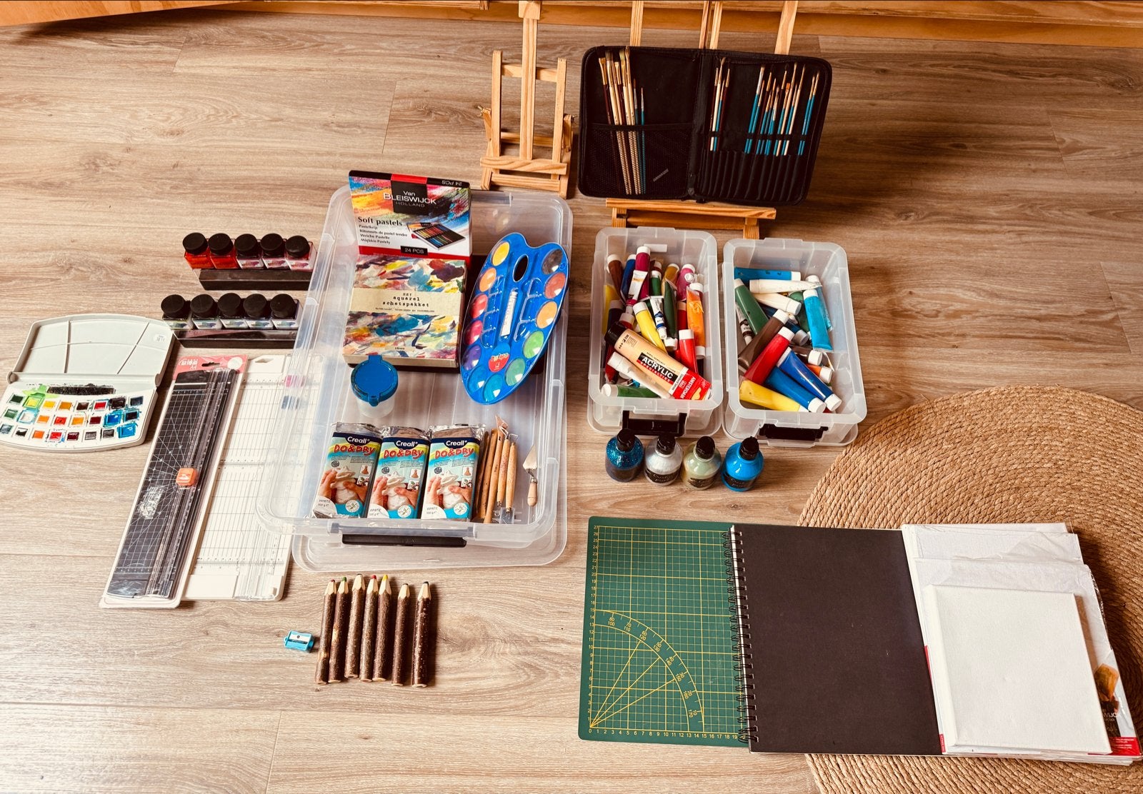 Grote Kunstenaars Starterspakket: Verf, Kwasten, Ezels & Mee, Ophalen, Gebruikt, Acrylverf