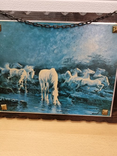 Schilderij prent paarden alfredo palmero ’60, Ophalen of Verzenden, 'T Olde Gre-j, Info@toldegrej.nl, Endepoelstraat 20f Didam