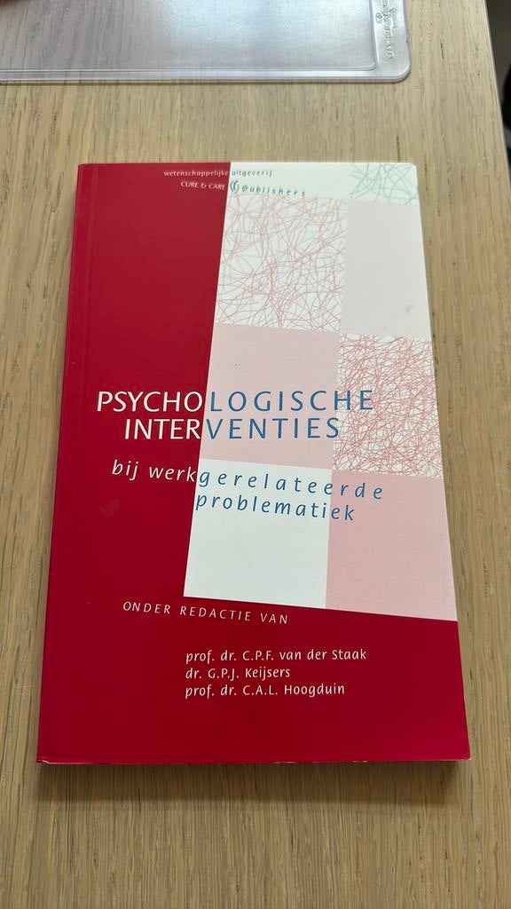 Psychologische interventies bij werkgerelateerde problematie, Ophalen of Verzenden, Nieuw