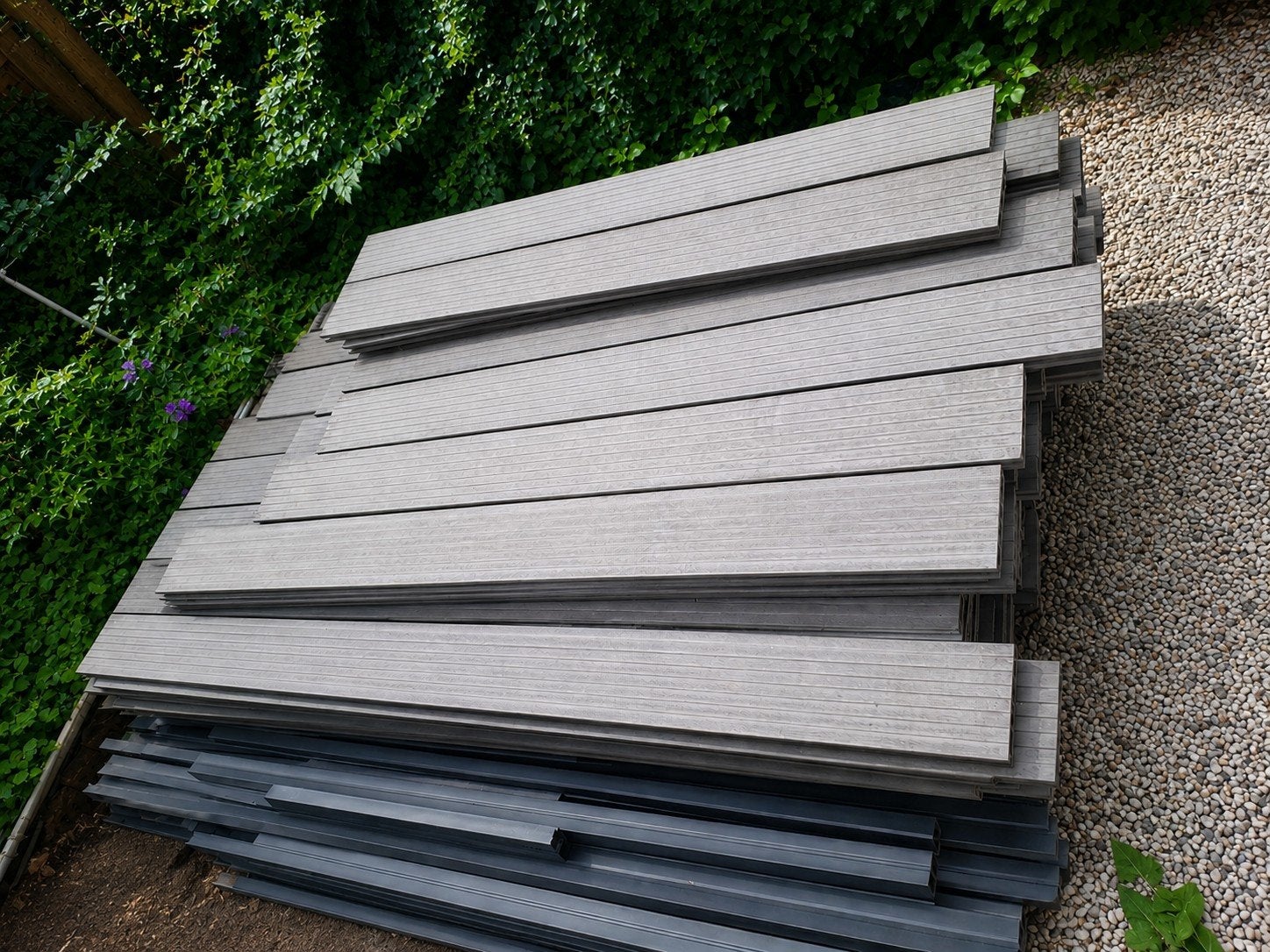 Composiet vlonderplanken dakterras, ca. 30m2, Ophalen