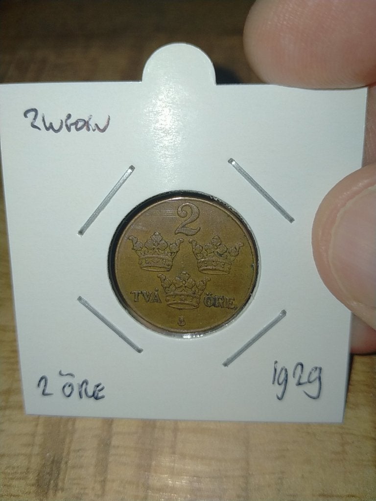 Zweden 2 Ore 1929, Verzenden, Overige landen, Losse munt