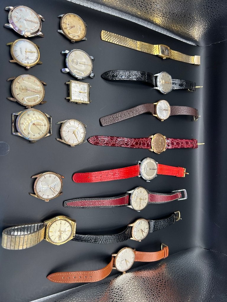 Collectie 20 vintage mechanische horloges jaren '40 tot '70, Sieraden, Tassen en Uiterlijk, Horloges | Antiek, Overige merken