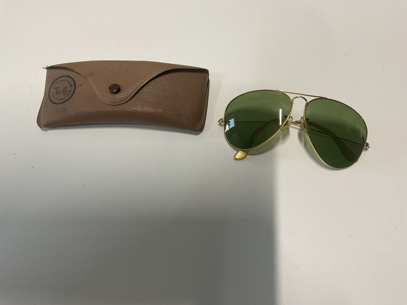 Originele Vintage Ray-Ban piloten zonnebril, Sieraden, Tassen en Uiterlijk, Zonnebrillen en Brillen | Heren, Ophalen, Gebruikt