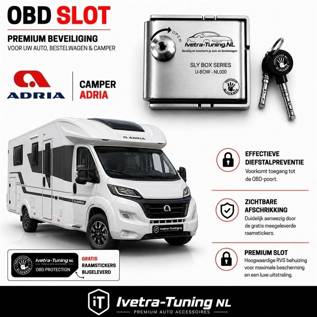 OBD Slot Adria | OBD Beveiliging Adria, Caravans en Kamperen, Camper-accessoires, Verzenden, Info@ivetra-tuning.nl | www.ivetra-tuning.nl