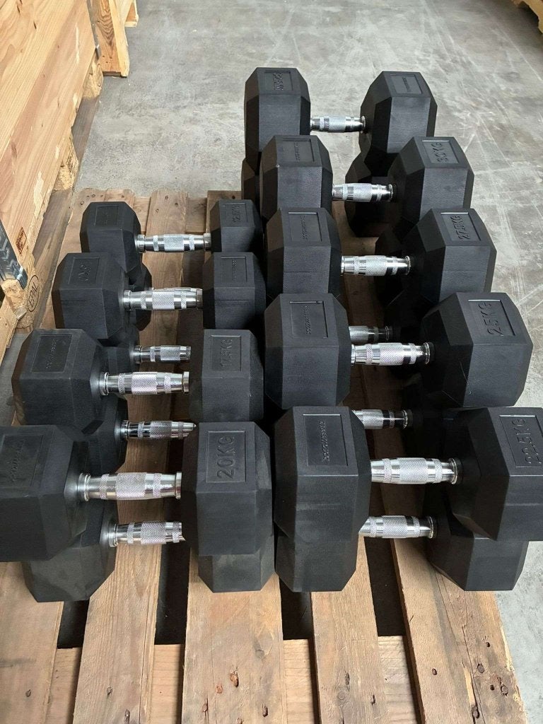 Crossmaxx Hexagon Dumbbell Set 12,5 - 32,5 KG, Niet ingevuld, Halterschijven, Niet ingevuld, Ophalen of Verzenden