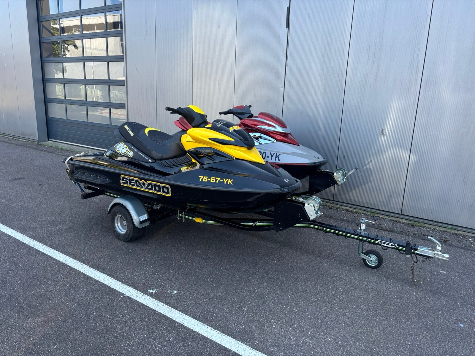 Seadoo rxp 215 waterscooter jetski 2x met dubbele jetloader., Watersport en Boten, Ophalen, Gebruikt, Benzine, 200 pk of meer