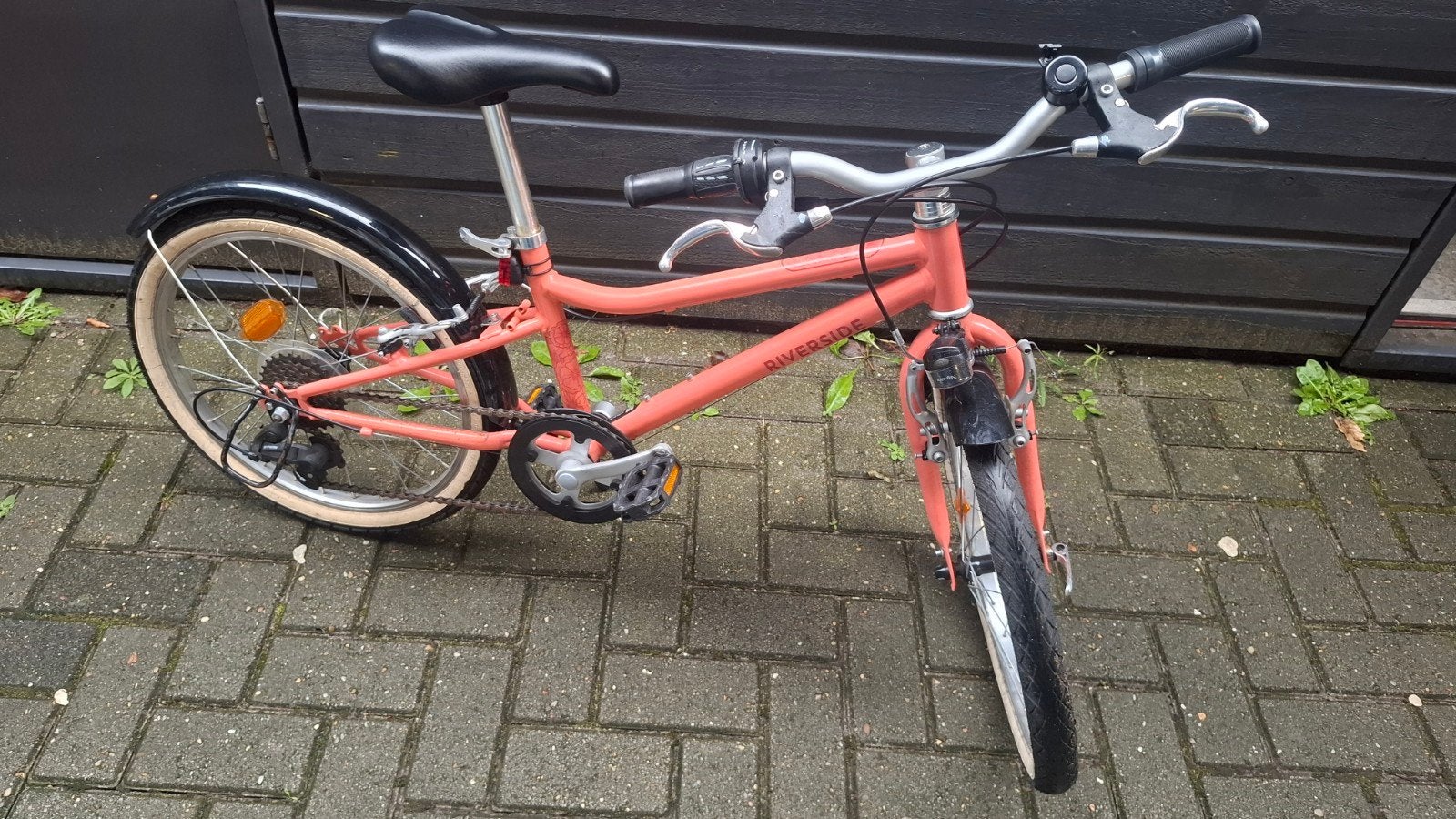 Kinderfiets Riverside 20 inch, Ophalen, 20 inch of meer, Gebruikt, Velgrem