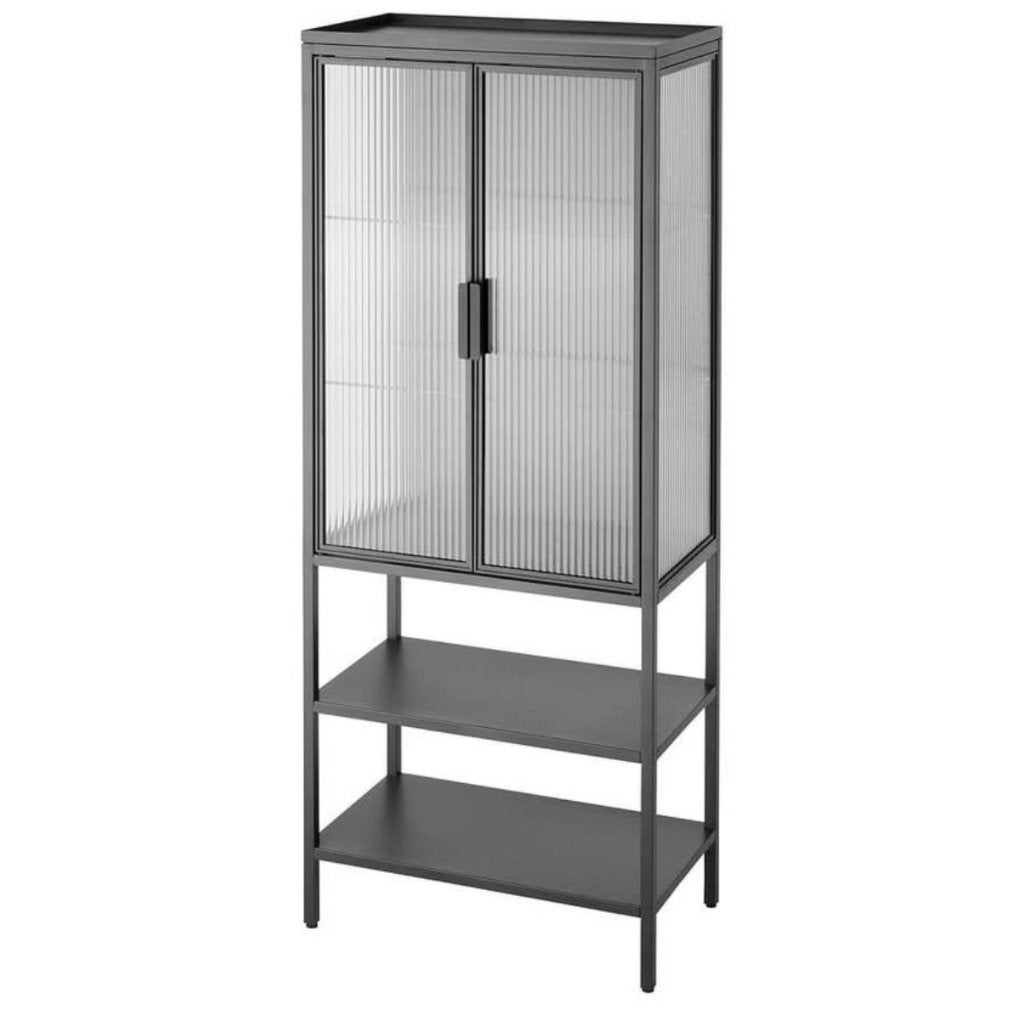 Ikea MOSSJÖN vitrinekast, Huis en Inrichting, Kasten | Vitrinekasten, Ophalen, Met deur(en), 50 tot 100 cm, 150 tot 200 cm