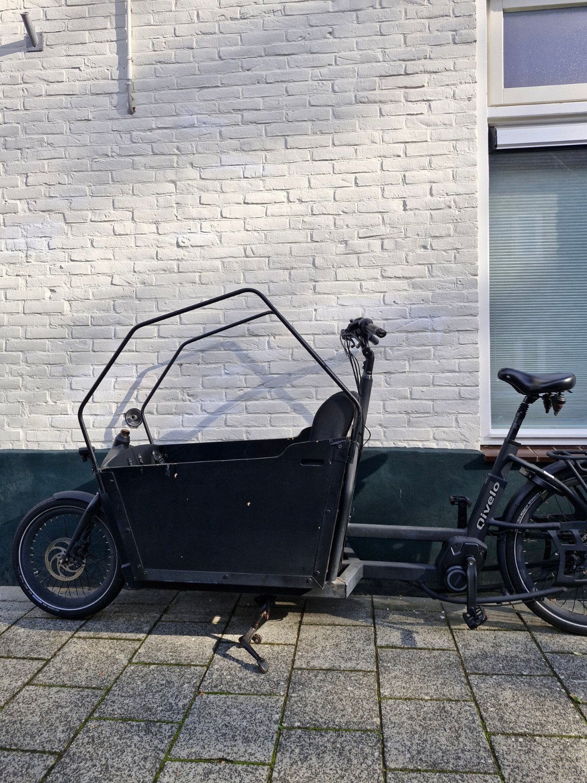 Qivelo ananda 2 - Elektrische bakfiets, Gebruikt, 51 tot 55 cm, 50 km per accu of meer, Ophalen