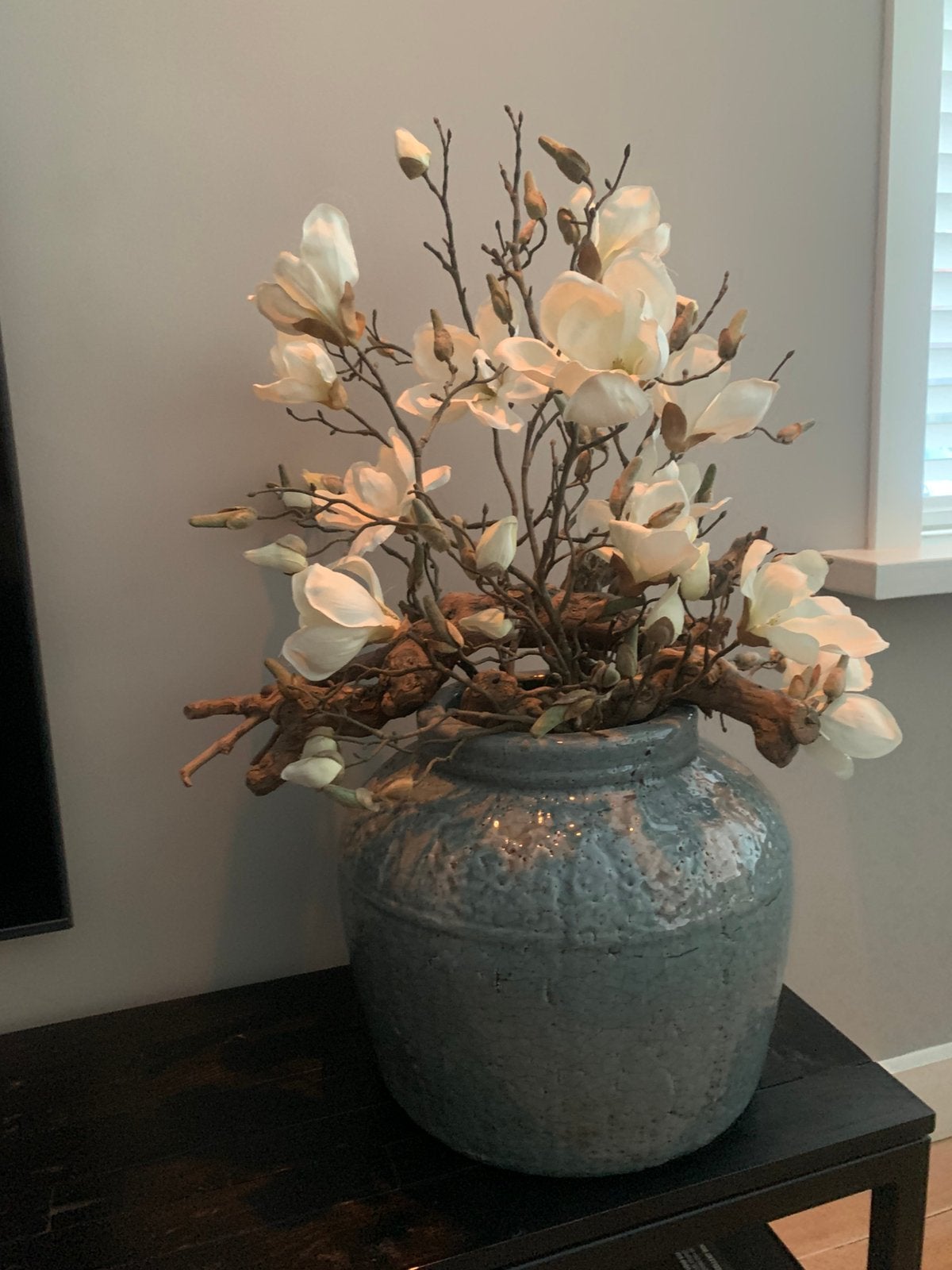 Brynxz pot met kunstbloemen, Ophalen, Groen, 33 cm, Kunstbloem