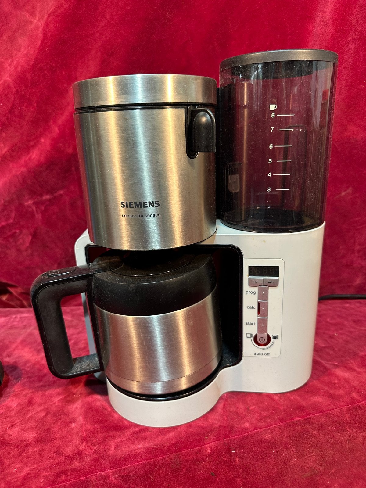 Siemens Sensor for Senses Koffiezetapparaat met Thermoskan, Witgoed en Apparatuur, Gebruikt, Koffiemachine, Gemalen koffie, Ophalen of Verzenden