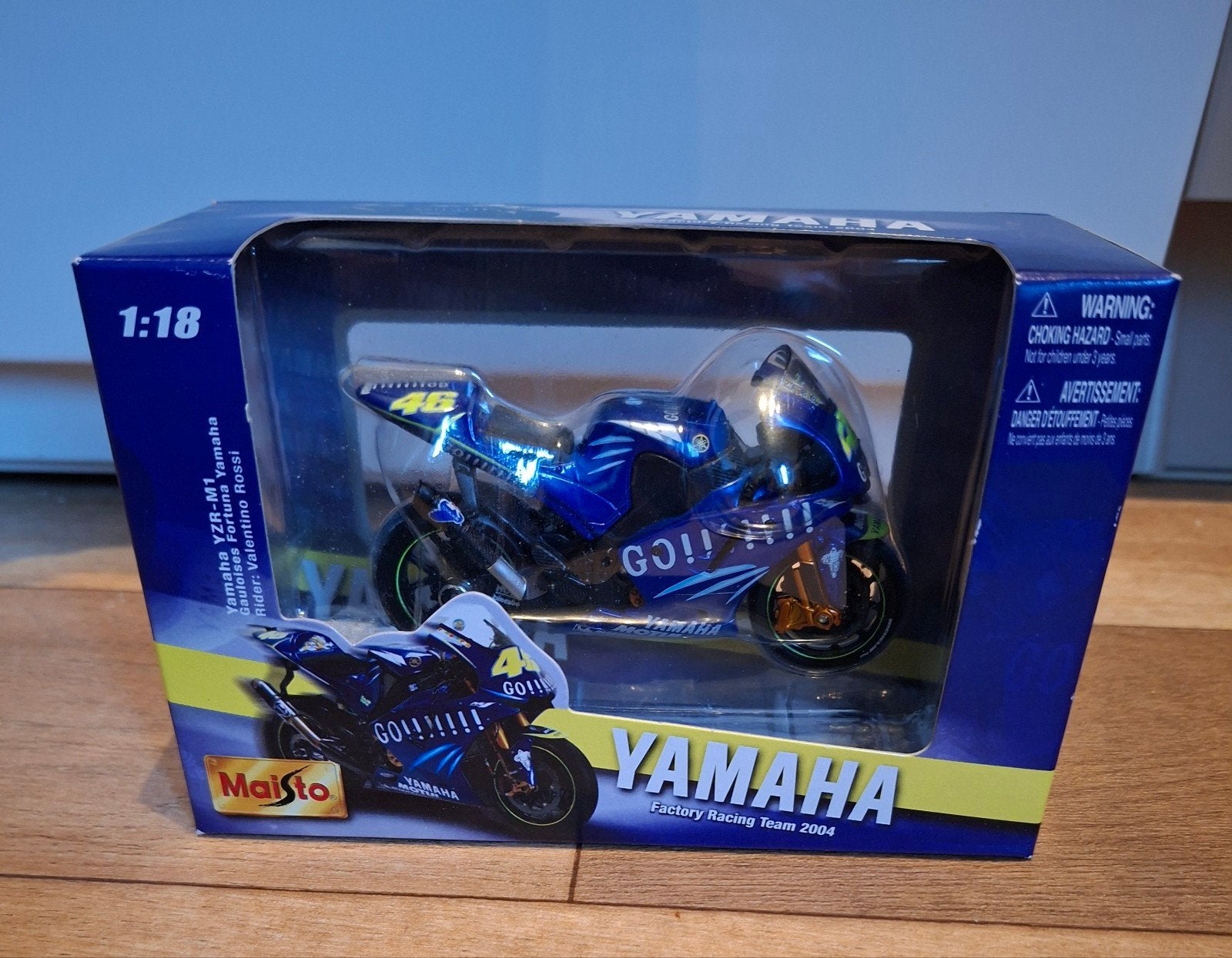 Yamaha valentino rossi moter 1:18, Ophalen of Verzenden, Zo goed als nieuw, Motor, Overige merken