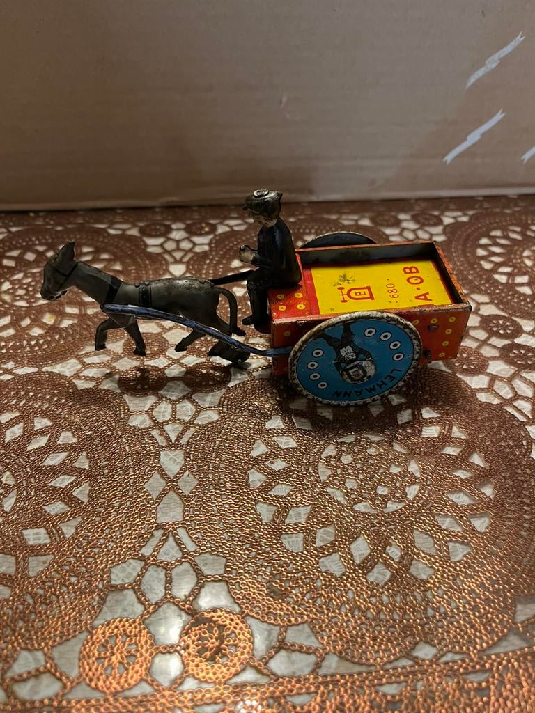 Na Ob Donkey cart van Lehmann, Antiek en Kunst, Antiek | Speelgoed, Ophalen of Verzenden